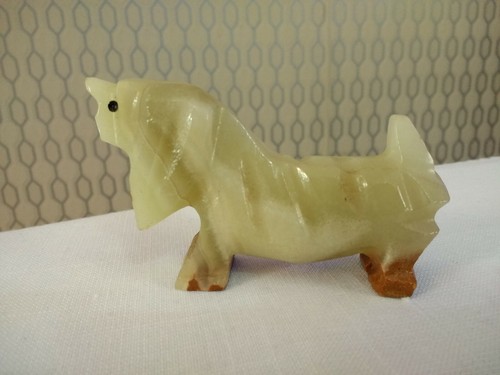 Vintage dog figurine hand - dog,