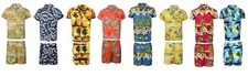 MENS HAWAIIAN SHIRT SHORT SET STAG BEACH HAWAII ALOHA SUMMER HOLIDAY FANCY D88