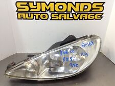 2002 PEUGEOT 206 CC PASSENGER SIDE   N/S HEADLIGHT REF:AM69 P/N:9630869780