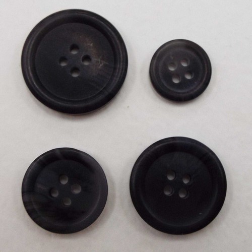 Black buttons 15mm 2cm - buttons,