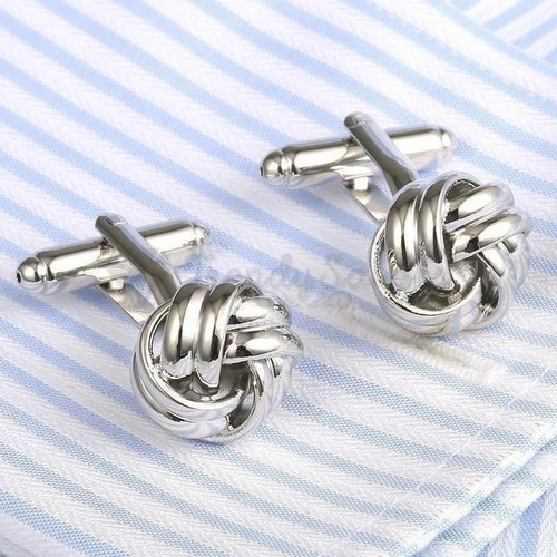 Twist knot head silver - knot,