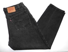 LEVI'S Men's Vintage 560 Loose Fit Jeans 36"W X 30"L Baggy Black Grey Made USA