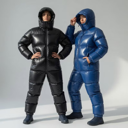 Shiny glossy nylon - shiny, puffer
