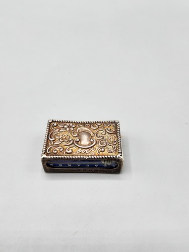 Sterling silver match box - silver,