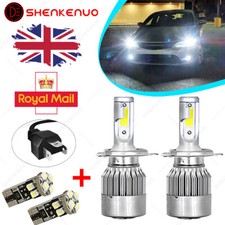 For Nissan Micra K12 1.2 - Super White 55W Main/Dip/LED Side Light Bulb 6000K C6