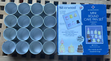 Mini 2 inch 5cm round cake pan/tin set x 16 by Silverwood