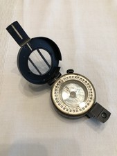 Military Compass H B & S Mk III Marching Compass Made In England Vintage Brass