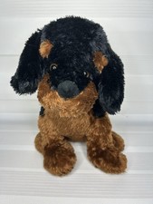 Cuddle Time Rottweiler Puppy Black/Brown Small Dog Toy Plush Soft Very Good Cond