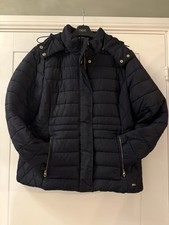 Navy Joules Puffer Coat Jacket