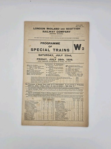 Lms 1939 special trains - lms,