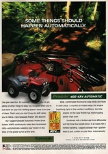1997 Kawasaki Prairie 400 4x4 Automatic ATV Motorcycle Original Color Ad 