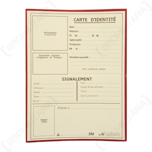 Ww2 french identity - ww2, card