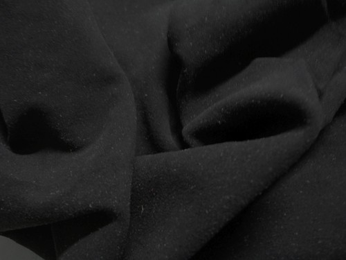 Jet black faux stretch - , suede