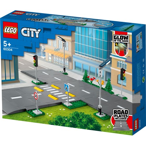 Lego city road plates - road,