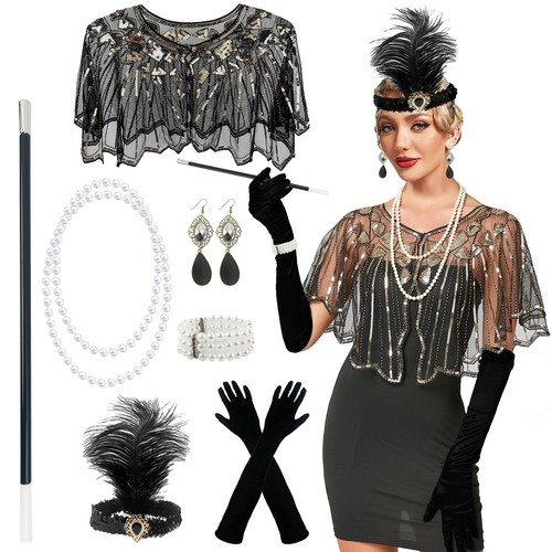 7pcs 1920s accessories set - 1920s, for