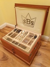 SBS Stainless Steel Cutlery Set In Wooden Case