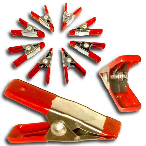 8pc metal spring clamps - metal,