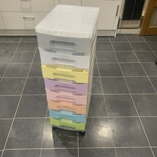 REALLY USEFUL BOXES STORAGE TOWER - 8 x 7 Litre drawers - Pastel