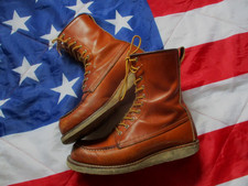 RED WING 877 BROWN LEATHER HI LEG 8" AMERICAN VINTAGE BOOTS MENS USA 9 D UK 8