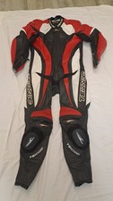 Mens One Piece Red Motorcycle Leathers