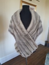 Blue Mink Stole Cape Shawl