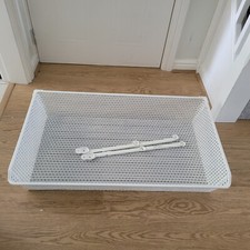 1 x IKea Drawer Komplement White Metal inc. Brackets & Screws