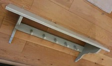 Painted Wood Shabby Chic Country Kitchen Storage Shelf Green