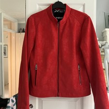 Desigual Faux Suede Red Jacket