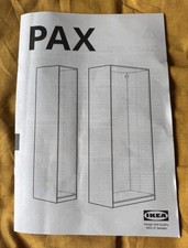 IKEA Pax White Single Door Wardrobe Frame with Two Hanging Rail 50X60X236CM