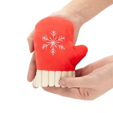 Balvi Red Mitten Shape Fleece