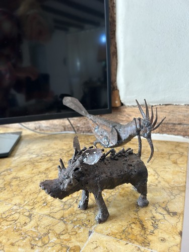 Two metal african art - two,