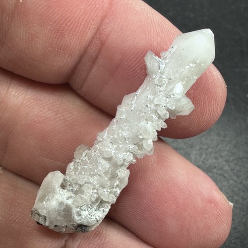 Milky quartz crystal point - quartz,