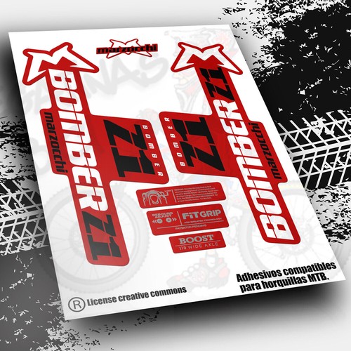 Sticker compatible fork red - fork,