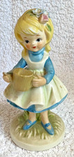 Vintage Ornament of Girl with Basket Figurine