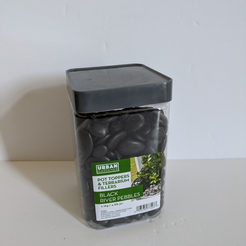 Black river pebbles pot - river, pebbles,
