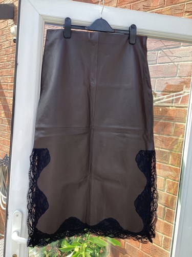 Zara burgundy genuine leather