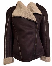 Miss Sixty Vintage M60 Shearling Aviator Jacket with Hood – UK 14