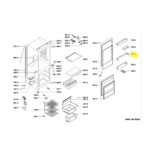 Smeg fridge freezer door - freezer,