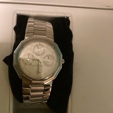 [Near MINT] Vintage Baume & Mercier Riviera 6131 Triple Calendar Qz Men's Watch 