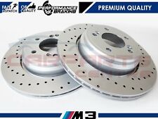 FOR BMW M3 E46 3.2 2000-2007 REAR PERFORMANCE DRILLED PREMIUM BRAKE DISCS 328mm