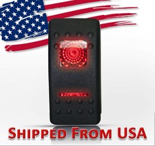 Rocker Switch 2-LED Red