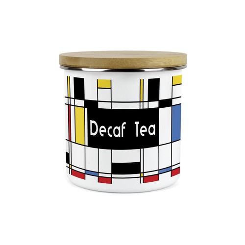 Retro decaf tea canister - tea,