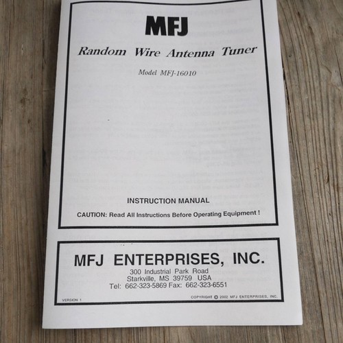 Mfj 16010 random - random, antenna