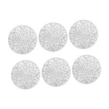 6x 4" Drink Coasters Set Round Housewarming Gifts Heat Resistant Home Decor