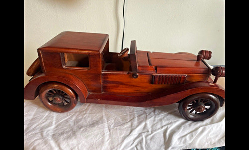 Wooden vintage car model - wooden,
