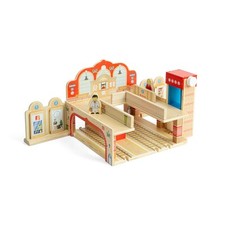 Bigjigs Rail Grand Central Station - Wooden Train Set Accessory For Children