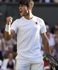 Nike M Wimbledon 2025 Carlos Alcaraz 2025 Tennis Shirt fz6944 100 Rare