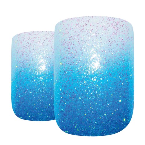 Blue ombre french squoval - blue,