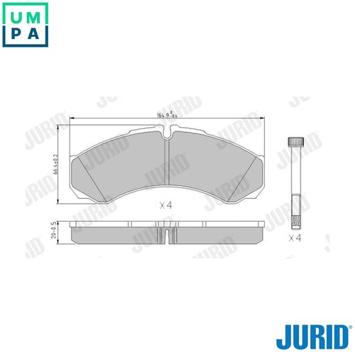 Brake pad set disc - brake,