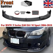 For BMW 5 Series E60 E61 M Sport 04-2010 Carbon Look Front Spoiler Lip Splitter